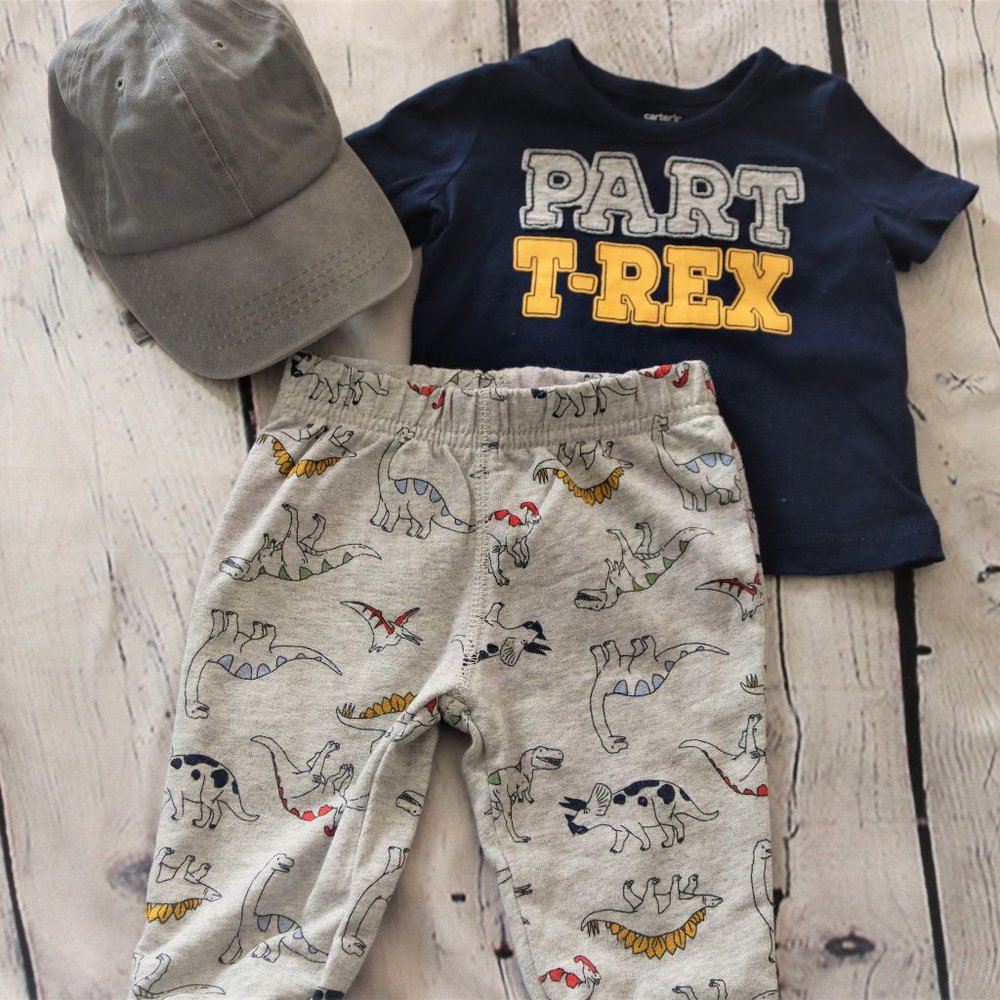 Baby Boy T-Rex Shirt Jogger Set